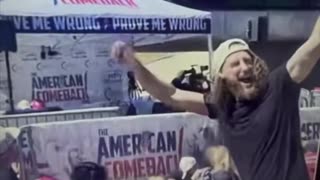 EVIL: One man, instead of seeking cover, turned to the shooter and celebrated.