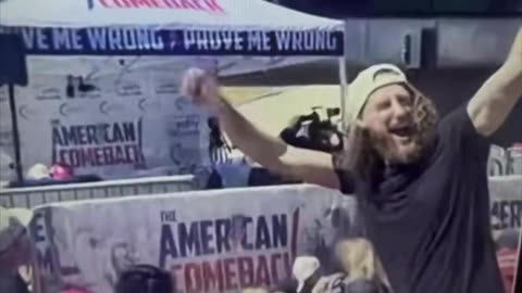 EVIL: One man, instead of seeking cover, turned to the shooter and celebrated.