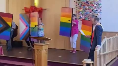 churches sing born this way for the LGBTQ FREAKS