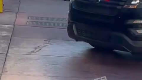 Woman Crashes in Parking Garage