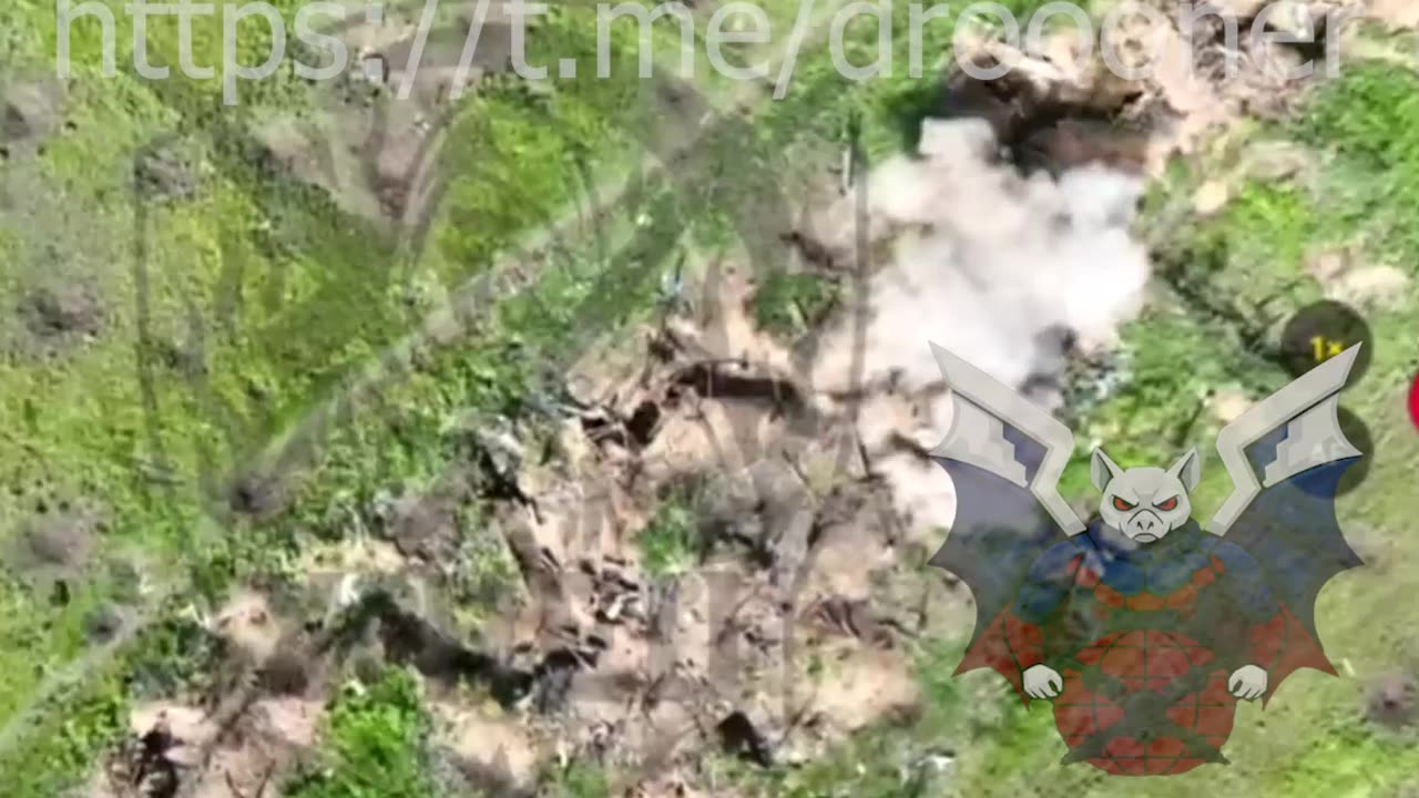 Kamikaze and Drops on a Ukrainian Trench