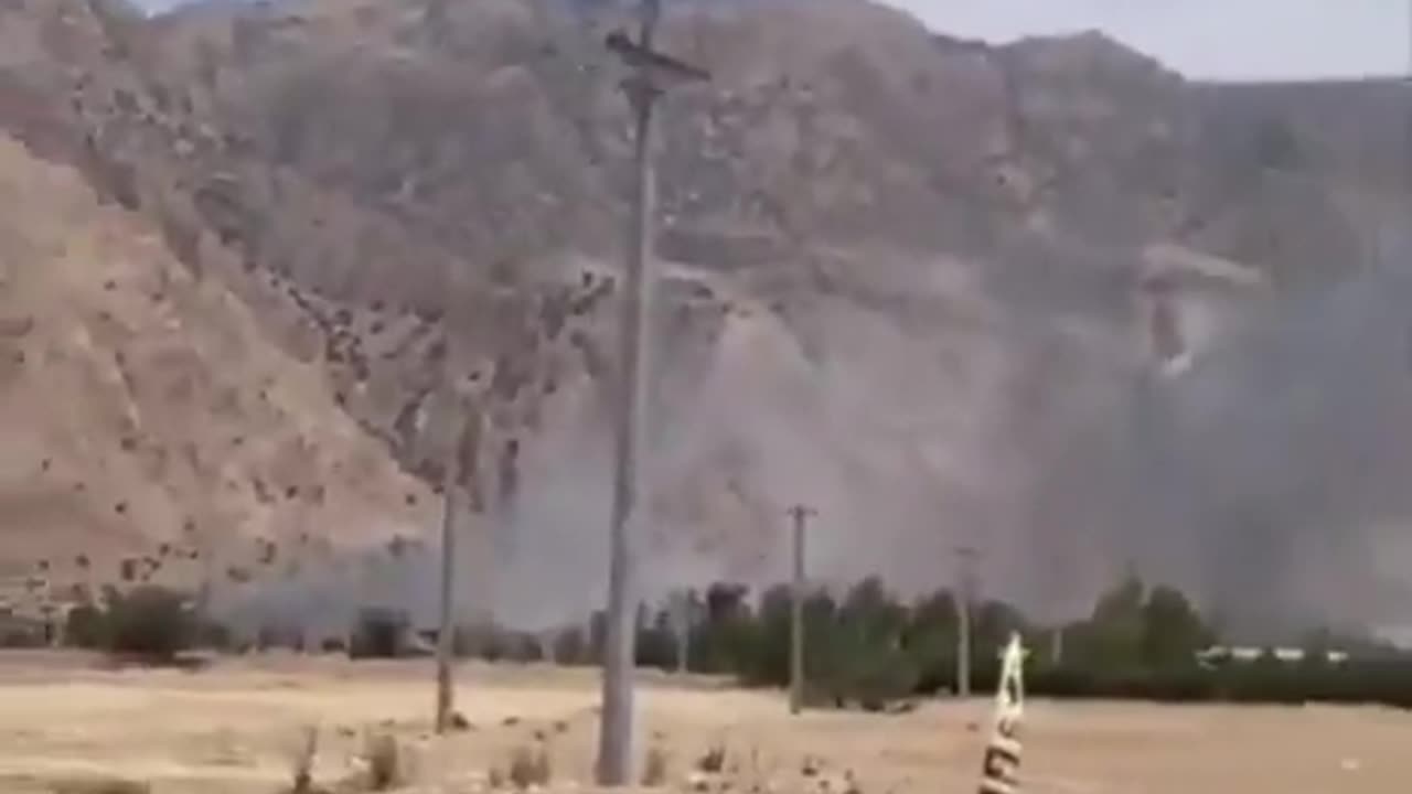 Initial report of an explosion at an underground ammunition depot in Iran
