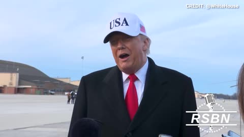WATCH: President Trump Speaks to the Press after Departing Air Force One - 01/13/26