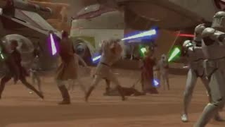 Amazing: The Battle of Geonosis War Scenes [4K HDR] - Star Wars: Attack of the C