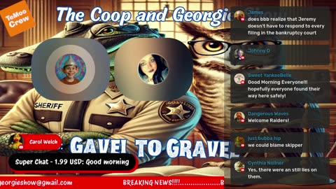 Tuesday Gavel To Gravel With MrCoop And Georgie @GeorgieslifeUnfiltered @veterannation1