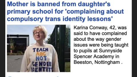 School Teaches British Girl Transgenderism - Mother Complains...Then Gets Banned?