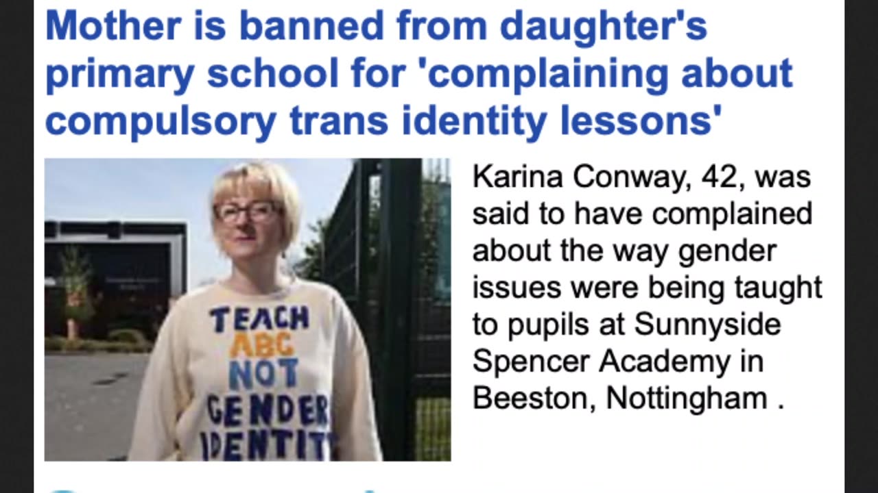 School Teaches British Girl Transgenderism - Mother Complains...Then Gets Banned?