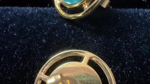 20250718-7 Natural Original Sterling Treatment Sleeping Beauty Turquoise Earrings