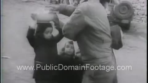 General Dwight D. Eisenhower Observes the U.S. 5th Army's Drive Toward Italian Front WWII Newsreel