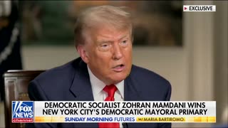 President Donald Trump on Zohran Mamdani: "He's a communist. I think it's very bad for New York..."