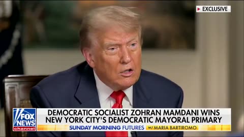 President Donald Trump on Zohran Mamdani: "He's a communist. I think it's very bad for New York..."
