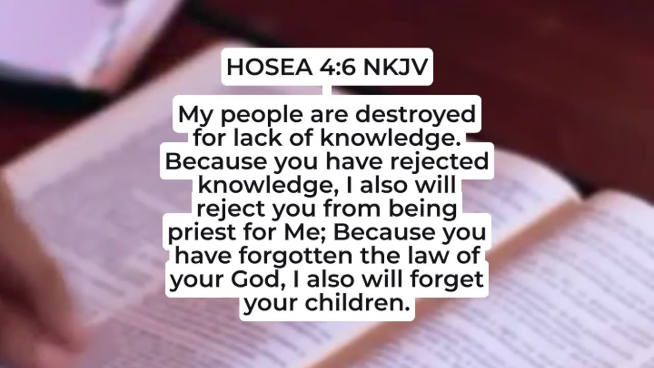 WITHOUT KNOWLEDGE, PEOPLE PERISH