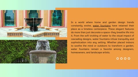 Water Fountains: The Ultimate Element of Serenity and Style