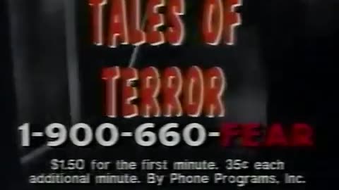 "Tales of Terror" 900 Number TV Commercial from 1987