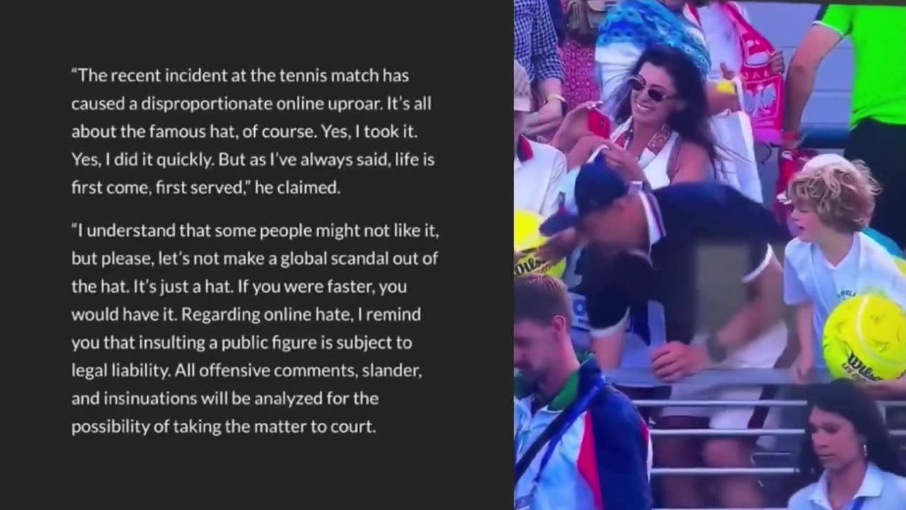 The Polish millionaire CEO who snatched a hat from a child on live TV threatens