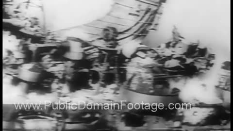 1942 United States victory at Battle of Midway WWII archival footage