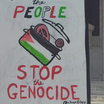 "FEED THE PEOPLE. STOP THE GENOCIDE."