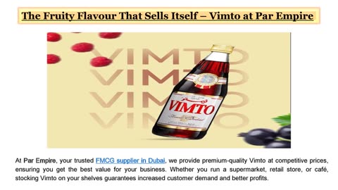 Vimto 710ml – Boost Your Sales with Par Empire UAE