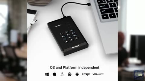 iStorage diskAshur3 HDD 500GB Black - Secure portable hard drive - Password prot