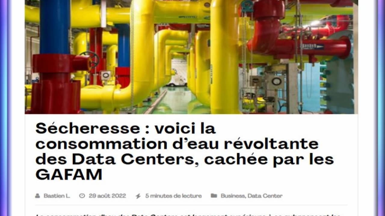 Sécheresse : voici la consommation d’eau révoltante des Data Centers,