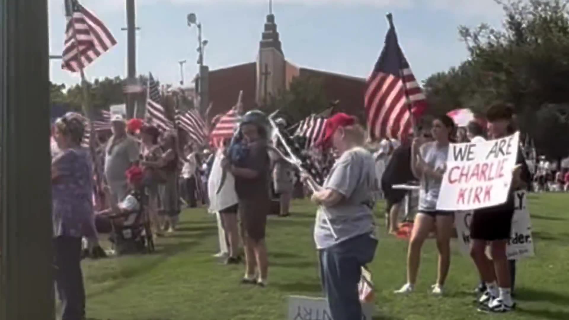Plano, Texas: Patriots chanting WE ARE CHARLIE