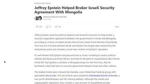 Epstein was an Israeli agent FACT