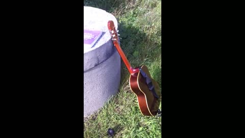 Vents qui font sortir les harmoniques d'une guitare