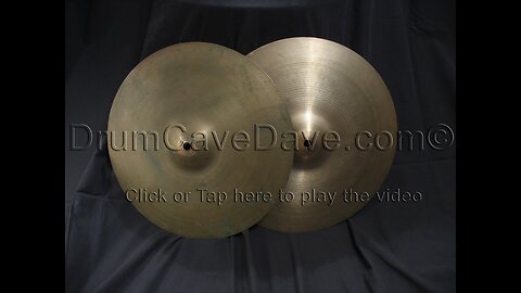 14” Zildjian Hollow Logo New Beat hi hats cymbals - VINTAGE