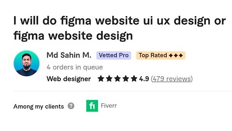 I will do figma website ui ux design or figma website design