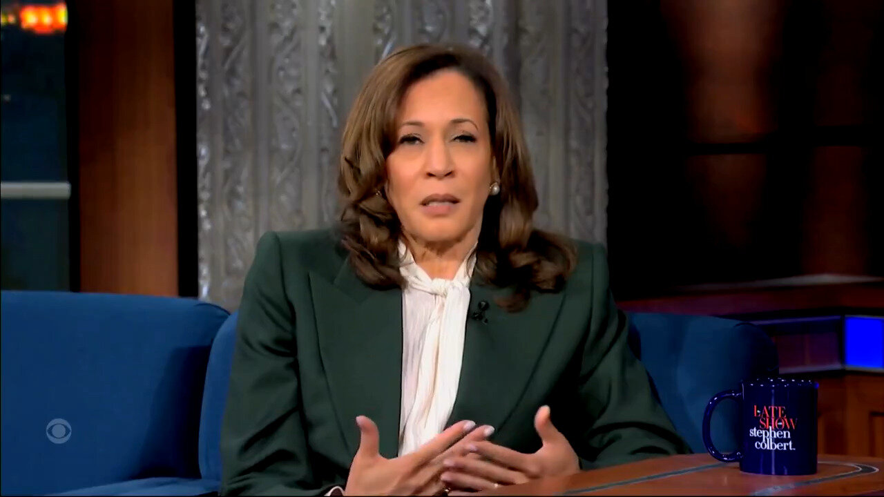 Kamala Harris Tells Stephen Colbert She's Avoiding Running For Office Because 'The System Is Broken'