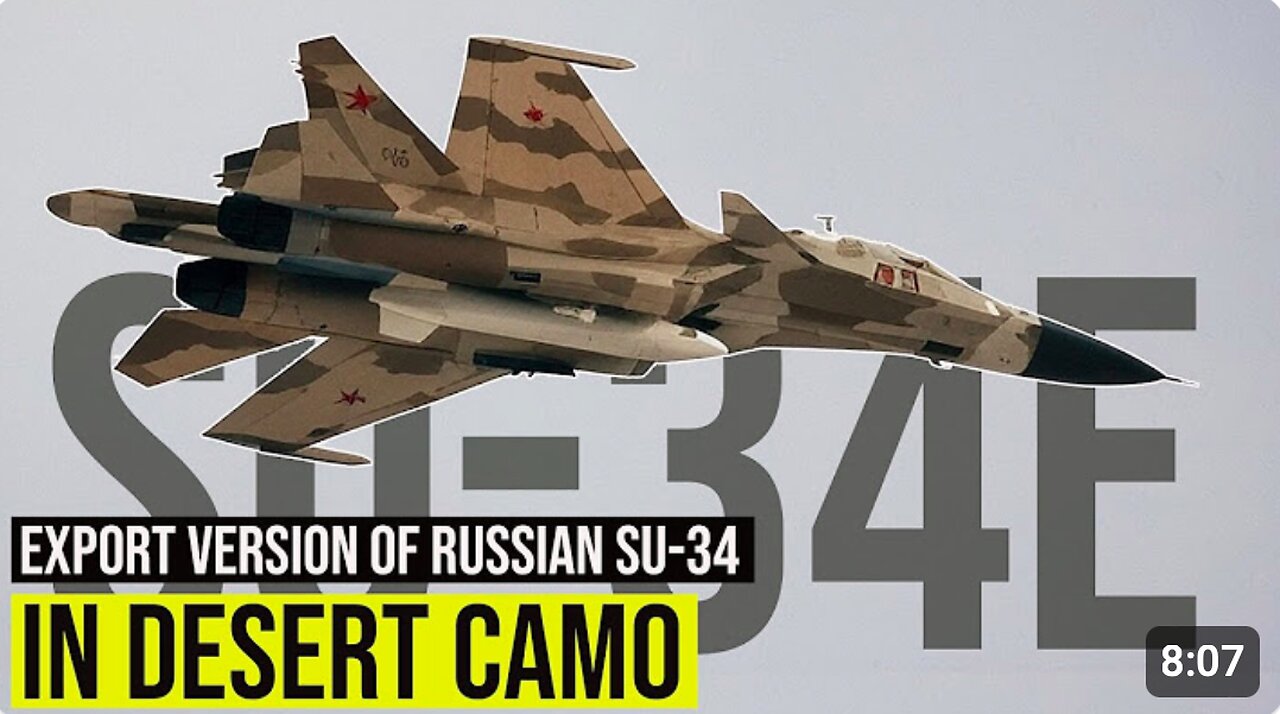 For the First Time! Export Version of Russian Su-34 has Appeared in Desert Camo