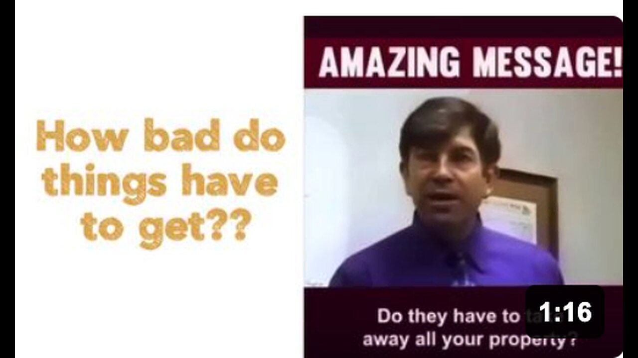 How bad do things have to get??