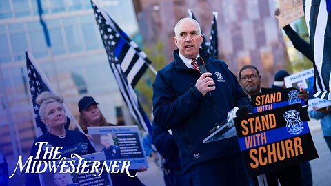 Rally for Officer Christopher Schurr as trial begins in Grand Rapids
