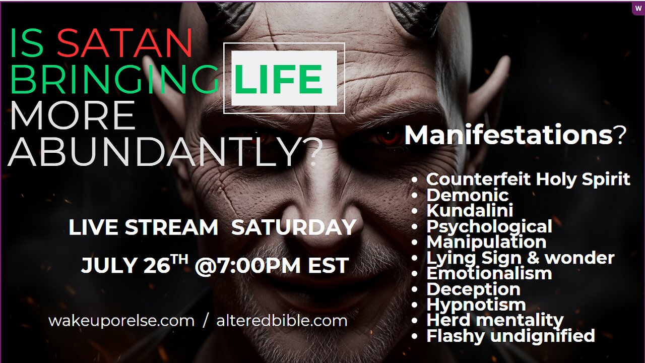 Is Satan bringing life more abundantly?