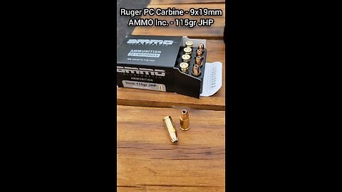 [Chrono] (9x19mm) Ruger PC Carbine - AMMO Inc. 115gr JHP