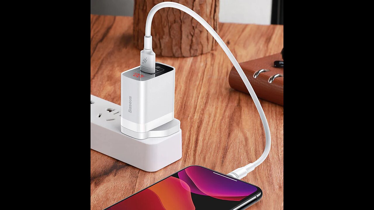 Mirror Digital Quick Charge Wall Charger with 18W Power Delivery & USB + Type-C