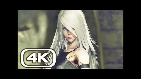 Nier Automata - 2B vs A2 Boss Fight (4K 60FPS)
