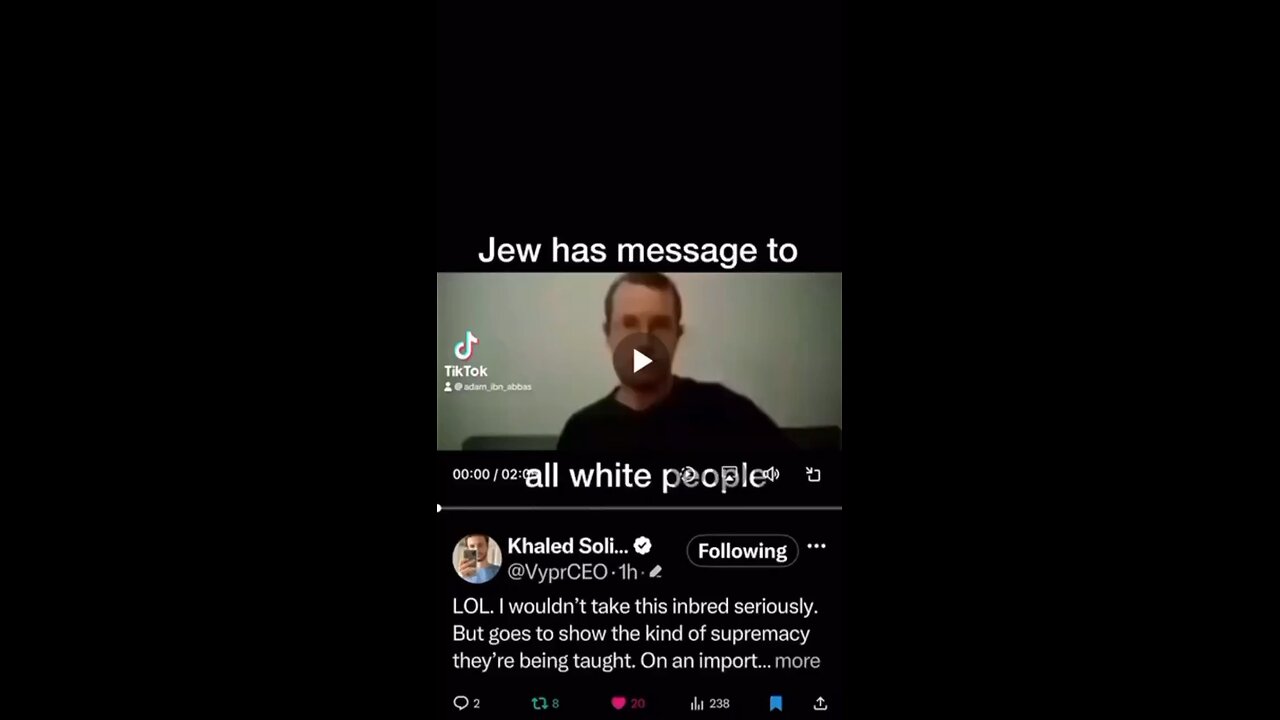 Jew Has Message For All White People