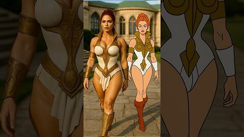 He-Man & She-Ra Real and Animated #heman #mastersoftheuniverse #shera #ai #pixverse #pixverseai