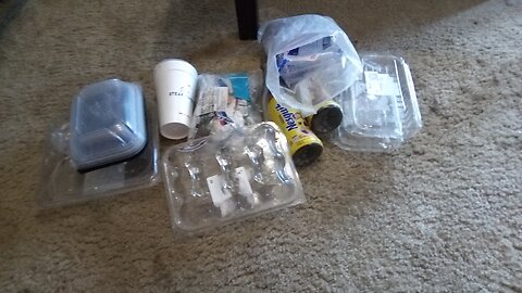 Plastic food packaging total usage of July2025 (hoping to much less in August!) And new hair "style"