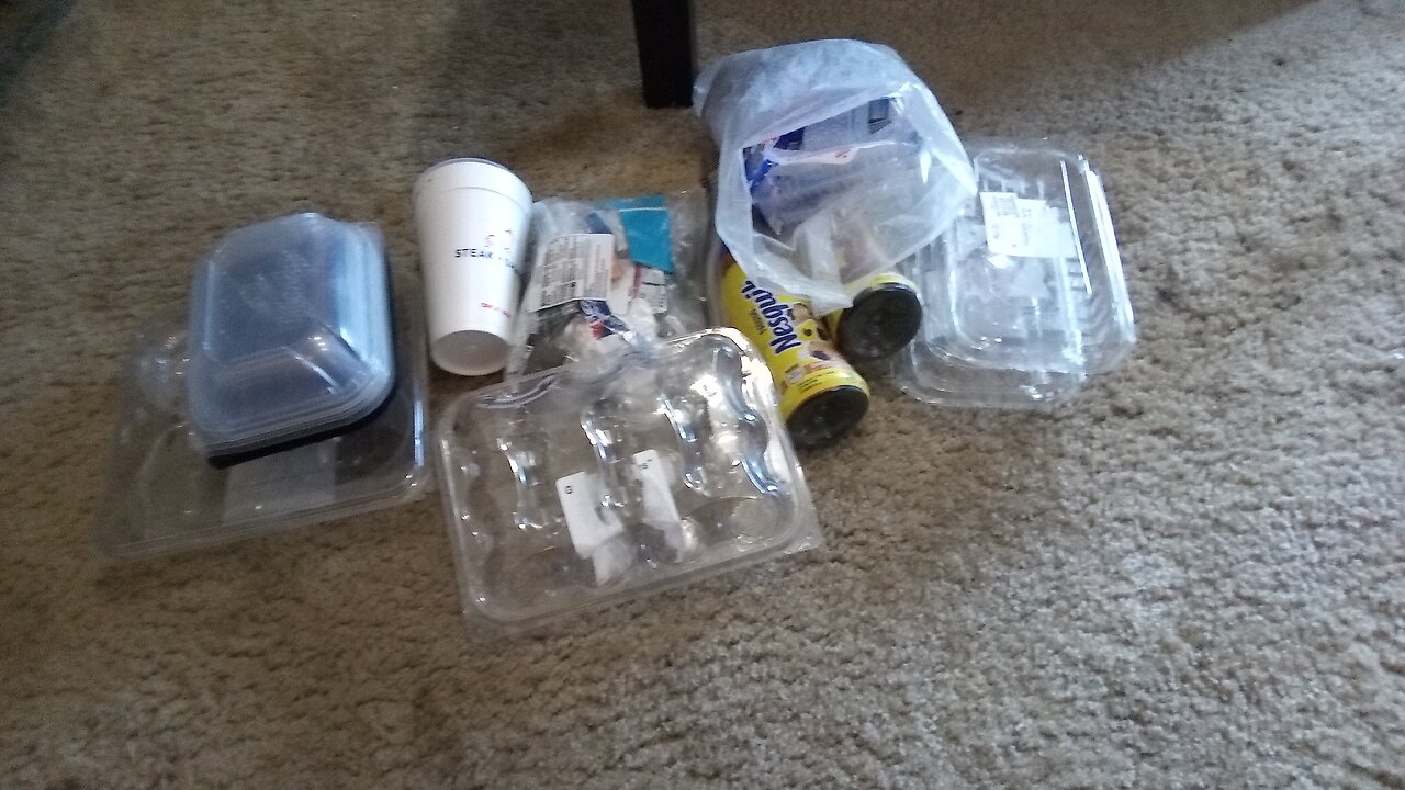 Plastic food packaging total usage of July2025 (hoping to much less in August!) And new hair "style"