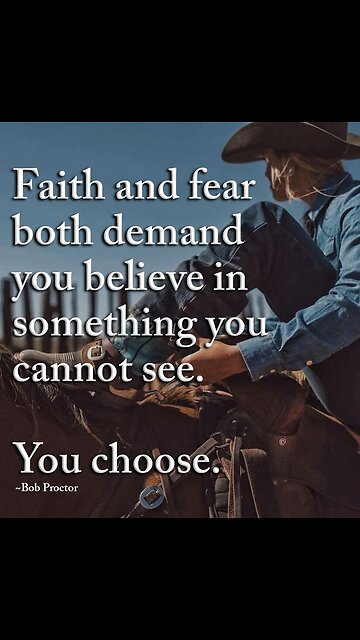 Faith or Fear? You decide!