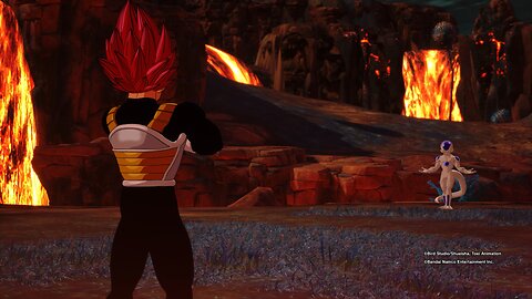 Super saiyan god vegeta vs Frieza dragon ball sparking zero gameplay