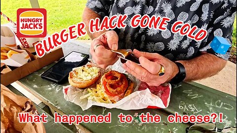 Bacon Deluxe Burger Hack Gone Cold 🧊 | Onion Rings, Plum BBQ & Vanishing Cheese 🇦🇺