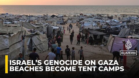 Gaza City beaches turn from leisure spots to overcrowded tent camps