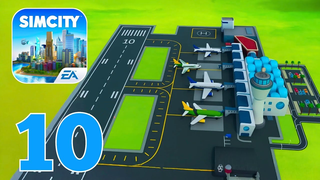 SimCity Buildit - Gameplay Walkthrough Part 10 - Airport Start (iOS, Android)