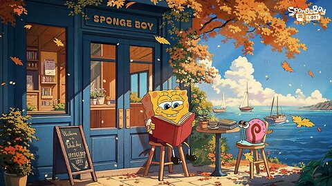 Cozy Autumn Seaside Café 🍂 Lofi Chillhop Mix for Study, Work & Relax
