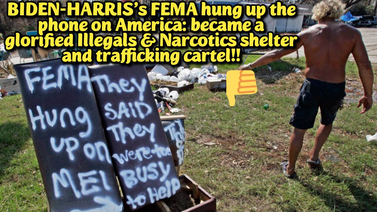 LIVE! Thu-Mar.20,-25 8p ET! Fraud at FEMA. Under Biden, they've been used to help illegal immigrants hide and to transfer child sex slaves to child sex clubs.