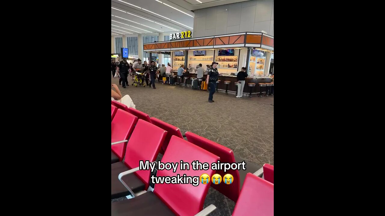 Man experienced a complete emotional breakdown at the airport while being secured to a stretcher