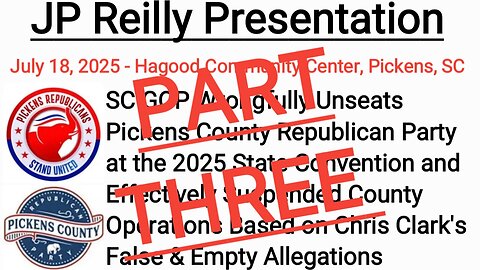 SC GOP Unseats Pickens, Part 3